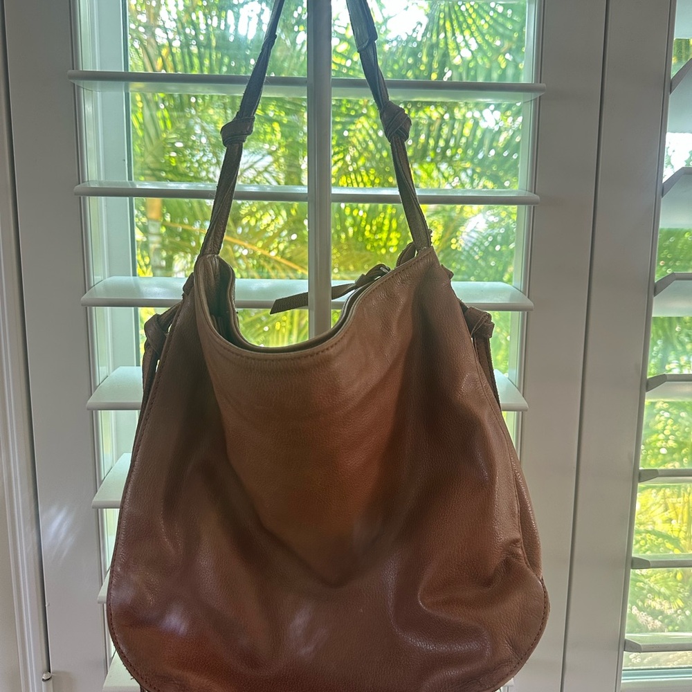 Delconte Italian Leather Shoulder Hobo Bag